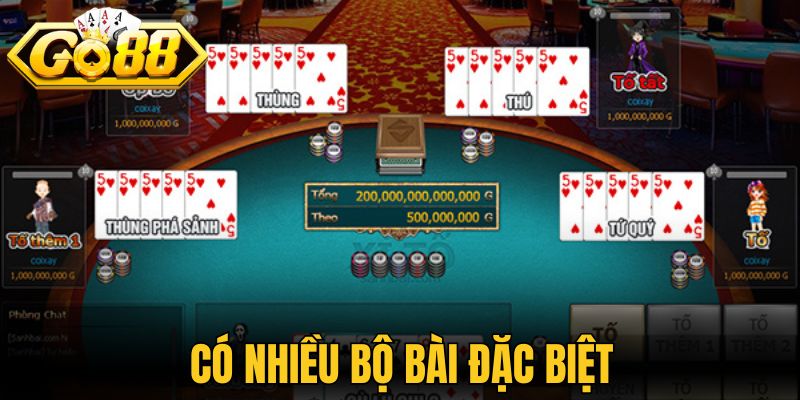 Có nhiều bộ bài đặc biệt