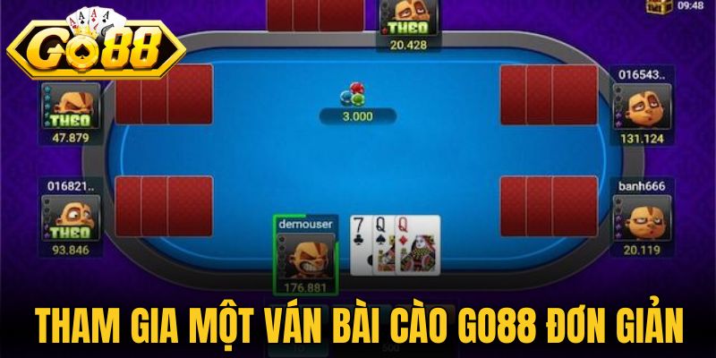 Tham gia một ván Bài cào Go88 đơn giản