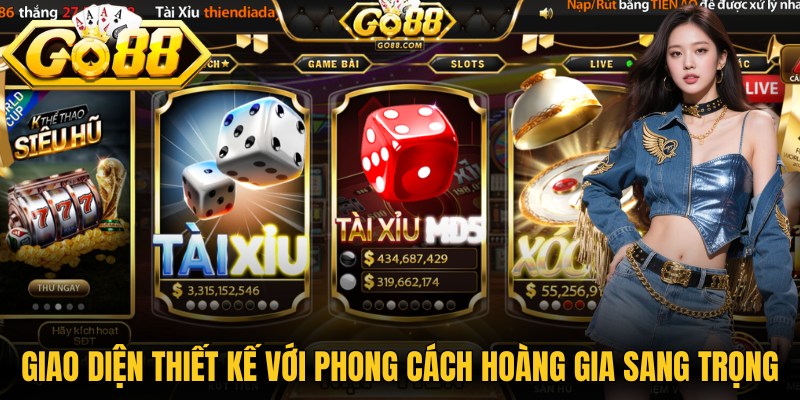 Trang chủ 14 Giao diện được thiết kế phong cách hoàng gia sang trọng