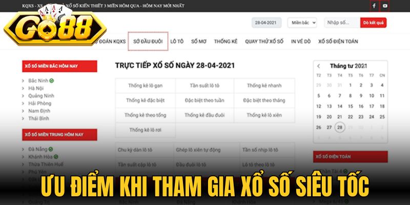 Ưu điểm ấn tượng khi tham gia xổ số siêu tốc