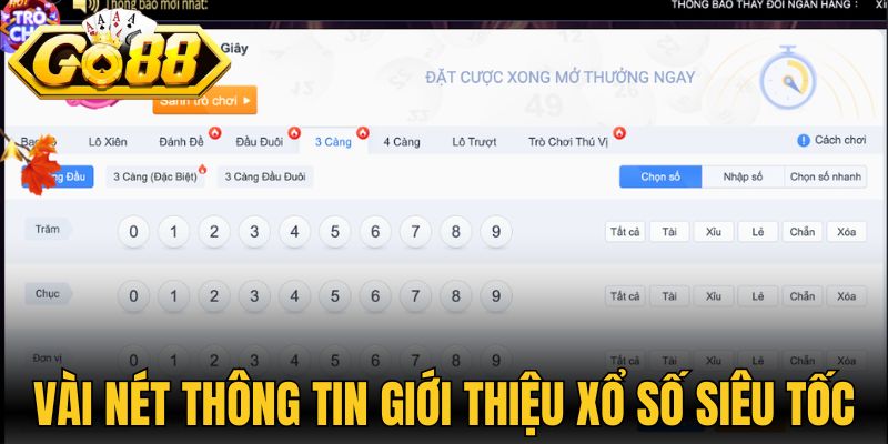 Vài nét thông tin giới thiệu xổ số siêu tốc